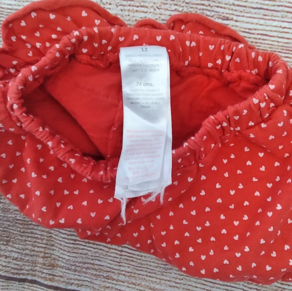 Agatha Ruiz del Prada red heart ruffle baby bloomers sz 9-12m - Picture 3 of 3